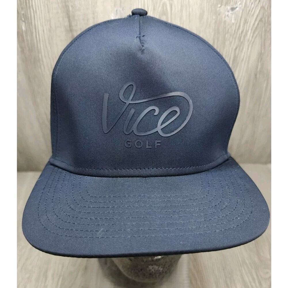 Vice Golf Hat Men's Small Black‎ Lightweight Mesh Cap German Design Fitted